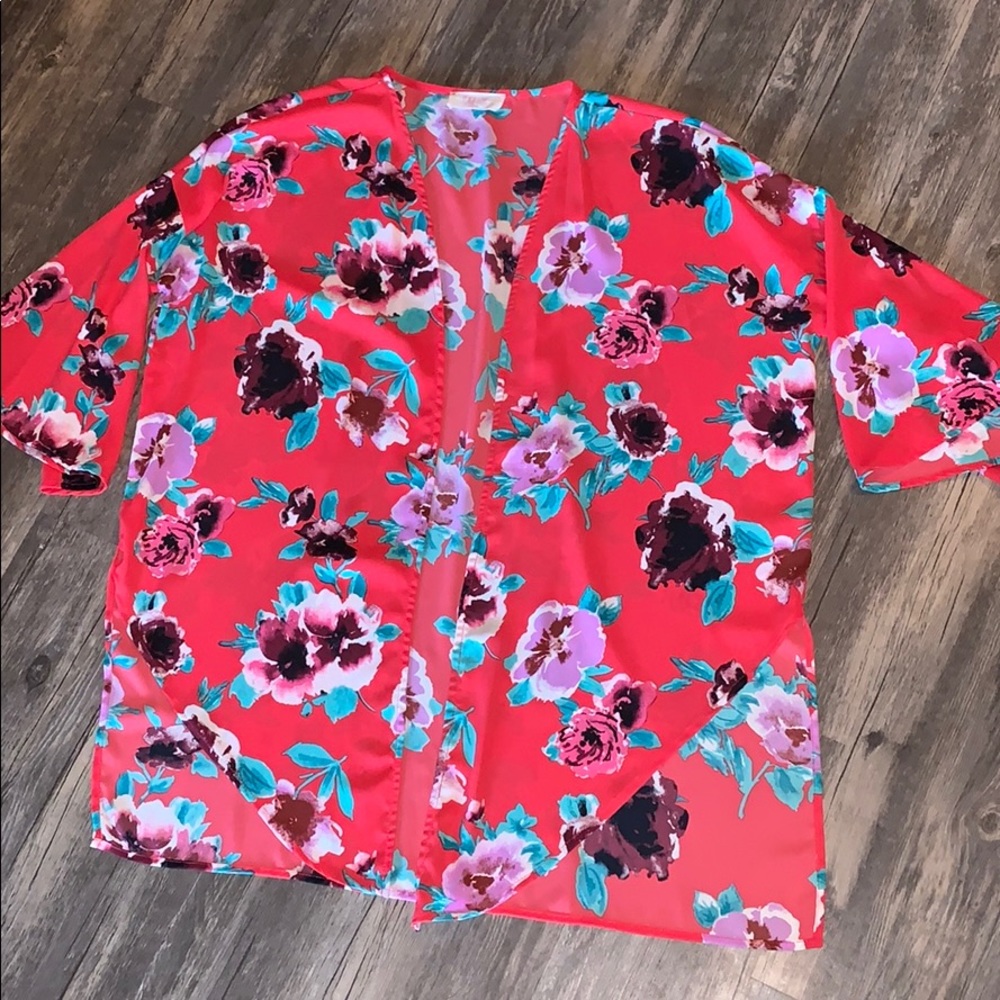 Peach Love California 3/4 Sleeve Kimono